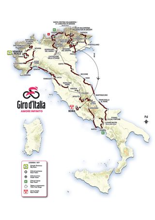 Route of the 2024 Giro d'Italia